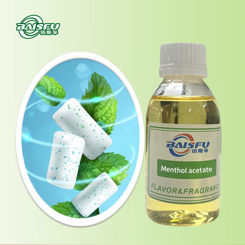 98% Menthyl Acetate CAS 89-48-5 Food Beverages Cosmetics Skin Care Beautiful Toilet Water Soap