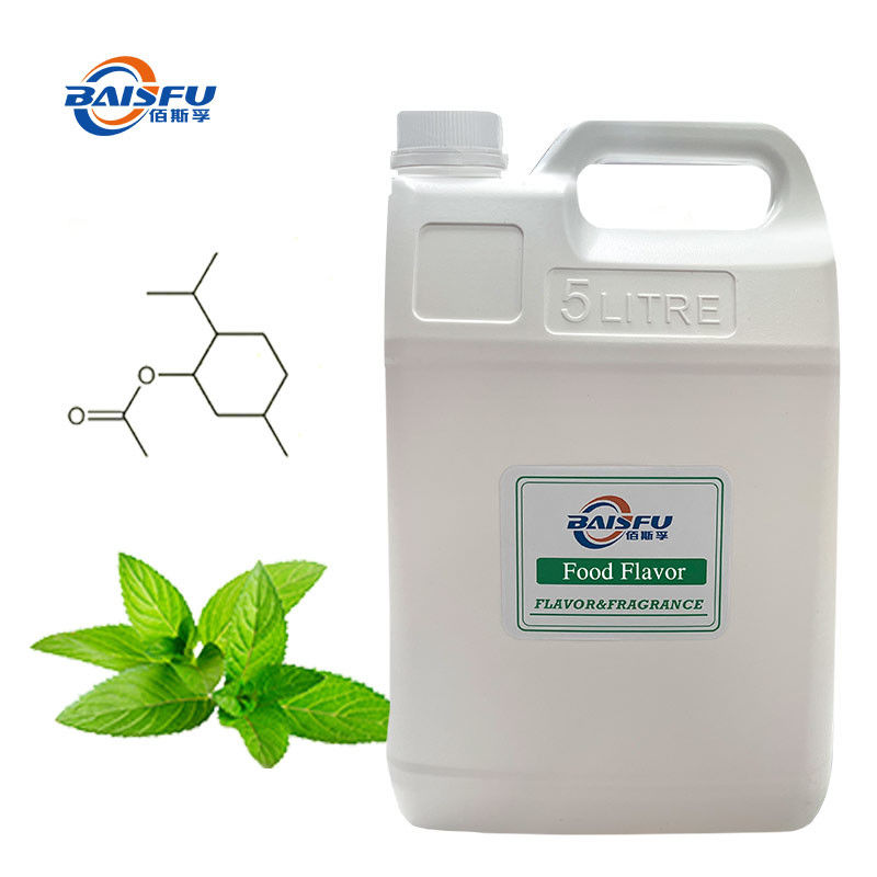 98% Menthyl Acetate CAS 89-48-5 Food Beverages Cosmetics Skin Care Beautiful Toilet Water Soap