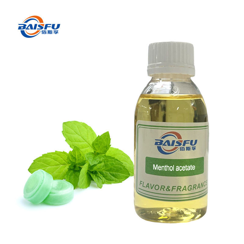 98% Menthyl Acetate CAS 89-48-5 Food Beverages Cosmetics Skin Care Beautiful Toilet Water Soap