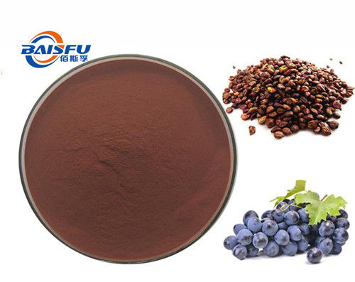 Baisfu Brown Powder Grape Seed Extract Free Samples, High Quality Grape Seed Extract Powder Specifications 95%