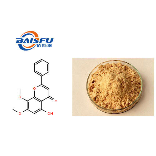 Baisfu Yellow Powder High Quality 5-Hydroxy-7,8-Dimethoxyflavone, Hot Sell CAS. 3570-62-5.