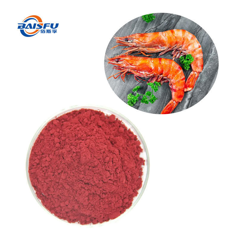 Baisfu plant extract powder 90% red powder Best selling Astaxanthin Haematococcus pluvialis powdeused CAS 472-61-7 in food additive and cosmetic