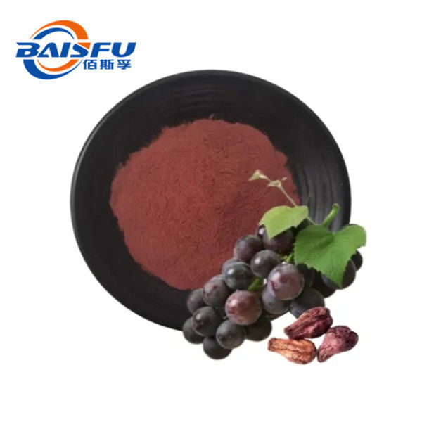 Shaanxi Baisfu herbal plant extract  Antioxidants Grape Seed Extract Red-brown powder Oligomeric Proantho Cyanidins
CAS No.: 84929-27-1 use in cosmetic and nutrient supplements