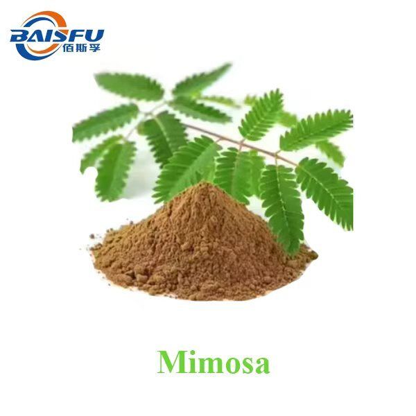 Baisfu Factory Sales Mimosa Extract Powder Brown Yellow Fine Powder for Health Supplements and Medicine
