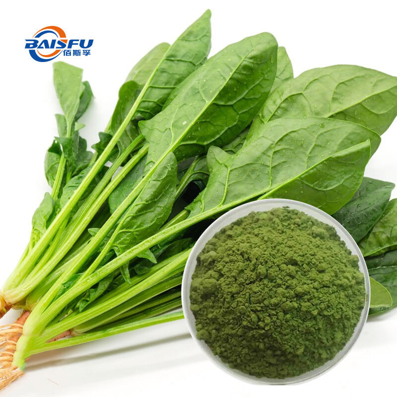 Baisfu Factory Sales Pure Freeze Dried Spinach Powder Food Grade Natural Green Colorant FD Vegetable Powder for Bakery